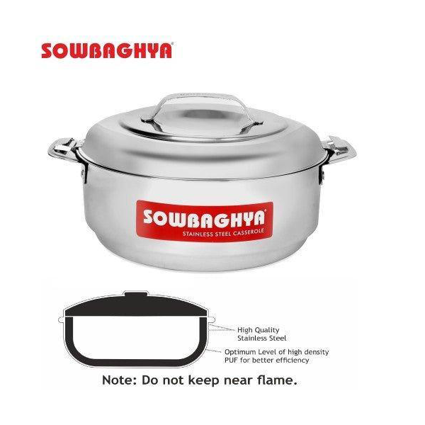 Buy Sowbaghya 1500ml Stainless Steel Hotpot – Vasanth & Co