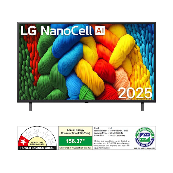 Buy LG 108cm 43 inch 43NANO83A6A Smart TV - Vasanth and Co