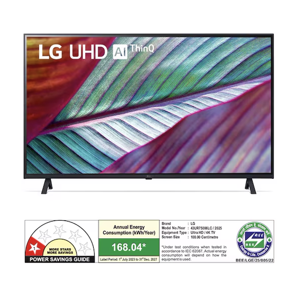 Buy LG 108cm 43 inch 43UR75006LC UHD Smart TV - Vasanth and Co