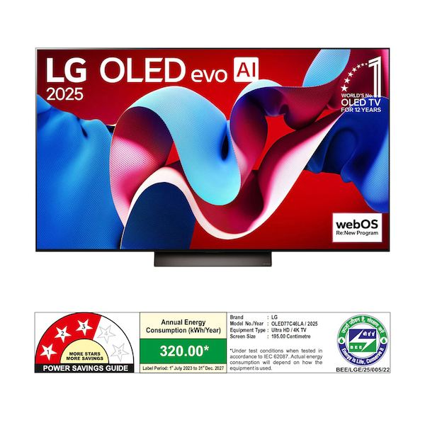 Buy LG 195cm 77 inch OLED77C46LA 4K OLED AI TV - Vasanth and Co
