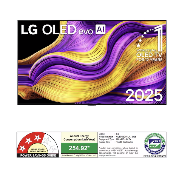 Buy LG 164cm 65 inch OLED65G56LA 4K OLED evo AI TV - Vasanth and Co
