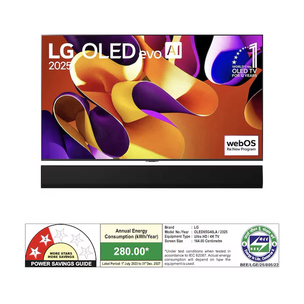 Buy LG 164cm 65 inch OLED65G46LA 4K OLED AI TV - Vasanth and Co