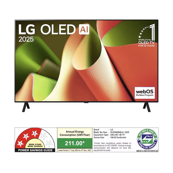 Buy LG 164cm 65 inch OLED65B46LA 4K OLED AI TV - Vasanth and Co