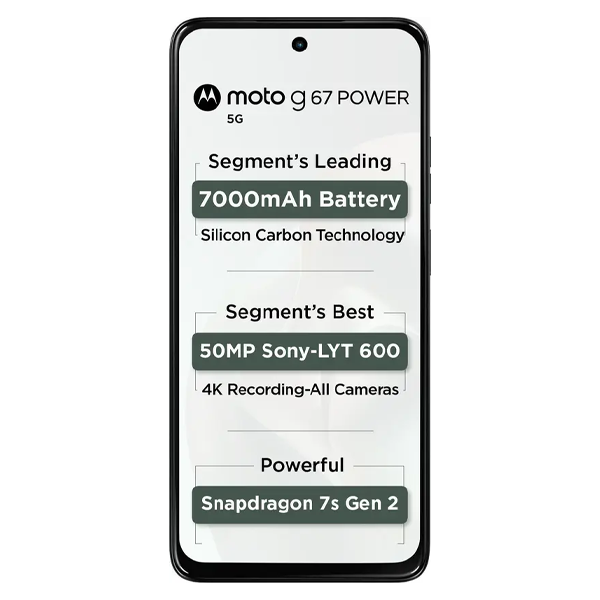 Buy Motorola G67 Power 8GB 128GB Cilantro Mobile Phone – Vasanth and Co