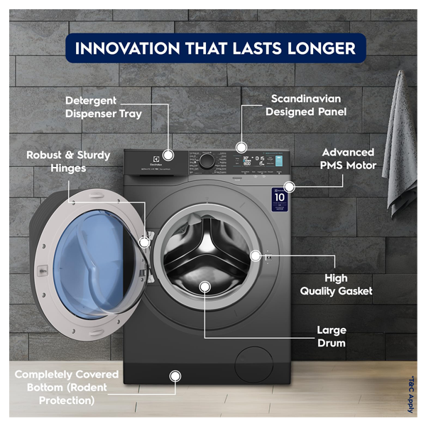 Buy Electrolux 11kg 5 Star EWF1142R7SB Dark Silver Fully Automatic Front Load Washing Machine – Vasanth and Co