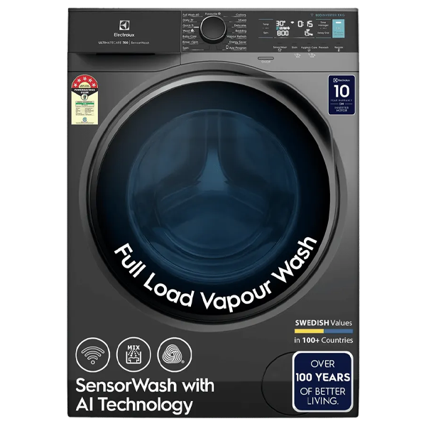 Buy Electrolux 11kg 5 Star EWF1142R7SB Dark Silver Fully Automatic Front Load Washing Machine – Vasanth and Co