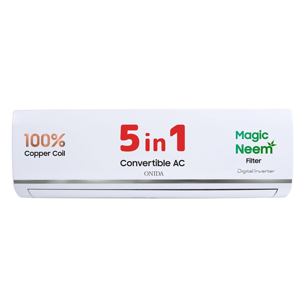 Buy Onida 1 Ton 3 Star IR123FIS Fiesta 5-in-1 Convertible Cooling Split Inverter AC | AC Offers – Vasanth & Co
