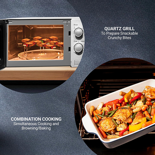 Buy Haier 20L HIL2002GSPB Grill Microwave Oven with Curvaceous Glass Door Design – Vasanth and Co