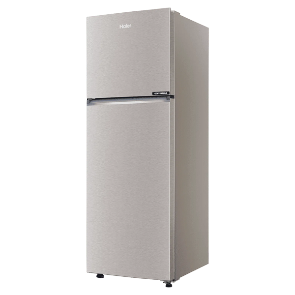 Buy Haier 268L 2 Star HRF-3182IBNS-P Flat Door Nickel Steel Frost Free Double Door Refrigerator – Vasanth and Co
