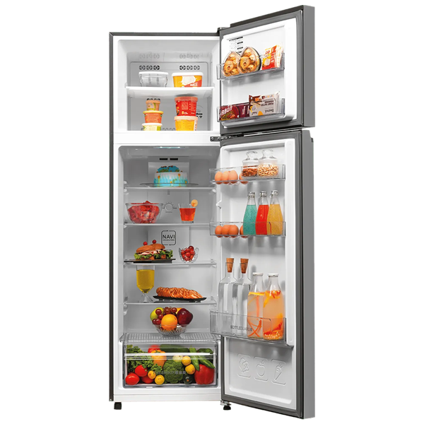 Buy Haier 268L 2 Star HRF-3182IBNS-P Flat Door Nickel Steel Frost Free Double Door Refrigerator – Vasanth and Co