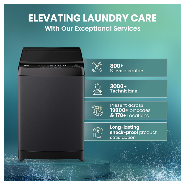 Buy Haier 8 Kg HWM80-310BK Fully Automatic TopLoad Washing Machine – Vasanth and Co