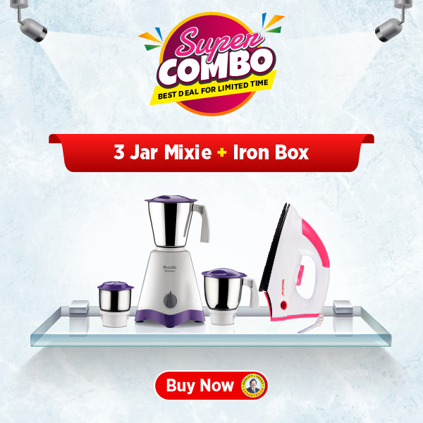 Buy Preethi Crown MG-205 500-Watt Mixer Grinder – Vasanth and Co