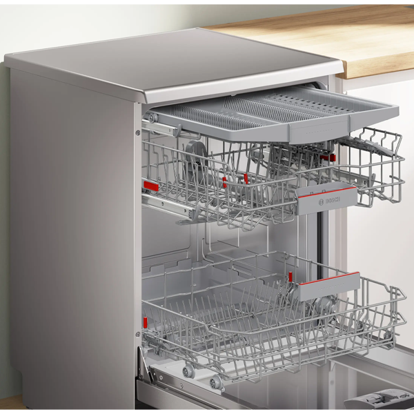 Buy Bosch 60 cm SMS6HVI01I Brushed Steel Anti-Fingerprint Free-standing Dishwasher – Vasanth and Co