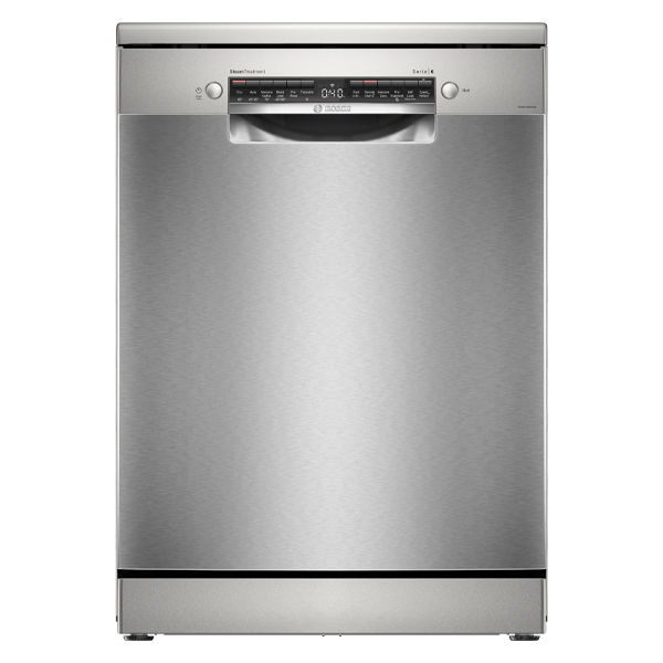 Buy Bosch 60 cm SMS6HMI01I Brushed Steel Anti-Fingerprint Free-standing Dishwasher – Vasanth and Co