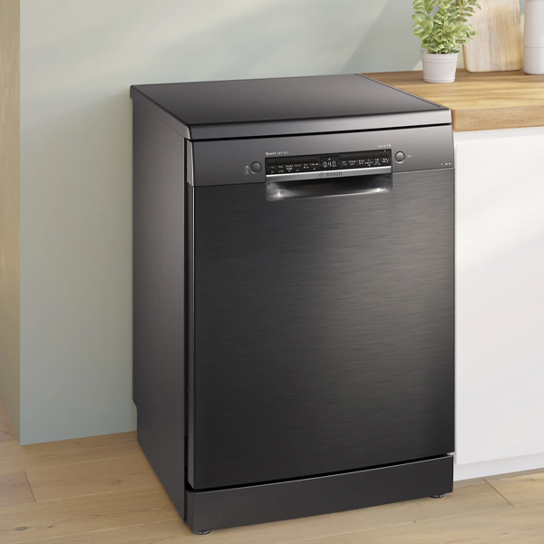 Buy Bosch 60 cm SMS6HMC00I Brushed Black Steel Anti-Fingerprint Free Standing Dishwasher – Vasanth and Co