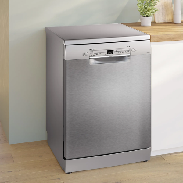 Buy Bosch 60 cm SMS6IKI01I Brushed Steel Anti-Fingerprint Free Standing Dishwasher – Vasanth and Co