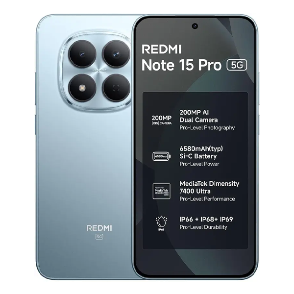 Buy Redmi Note 15 Pro 5G 8 GB + 128 GB Mirage Blue Mobile – Vasanth and Co