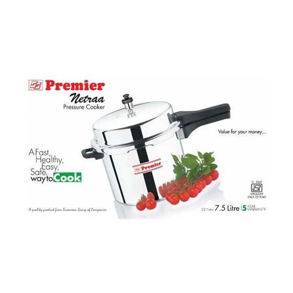 Premier Netraa 7.5 Litre Aluminium Pressure Cooker | Vasanth &amp; Co