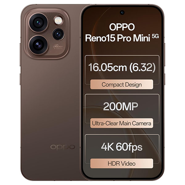 Buy Oppo Reno 15 Pro Mini 5G 12 GB 256 GB Cocoa Brown Mobile – Vasanth and Co
