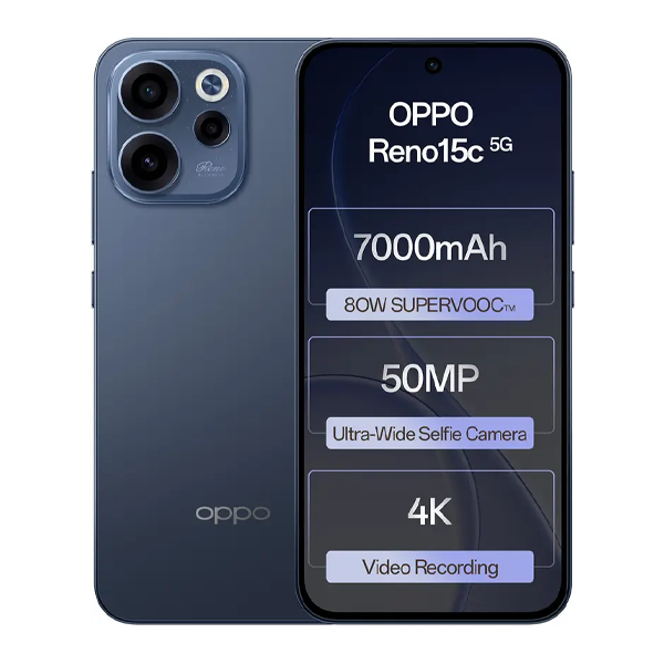 Buy Oppo Reno 15C 5G 8GB RAM 256GB Twilight Blue Mobile – Vasanth and Co