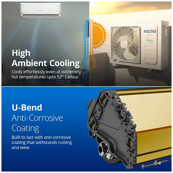 Buy Voltas 1.5 Ton 3 Star SAC 183V Zen Gold Adjustable Inverter Split AC – Vasanth and Co