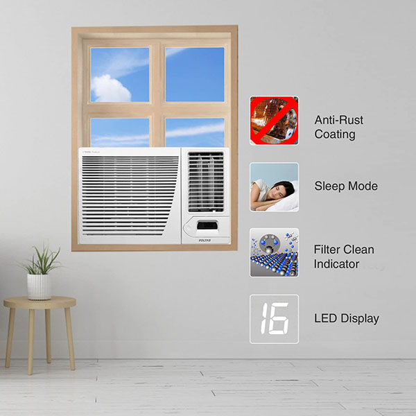Buy Voltas 1.5 Ton 3 Star WAC 183 Vectra Elegant Fixed Speed Window AC – Vasanth and Co