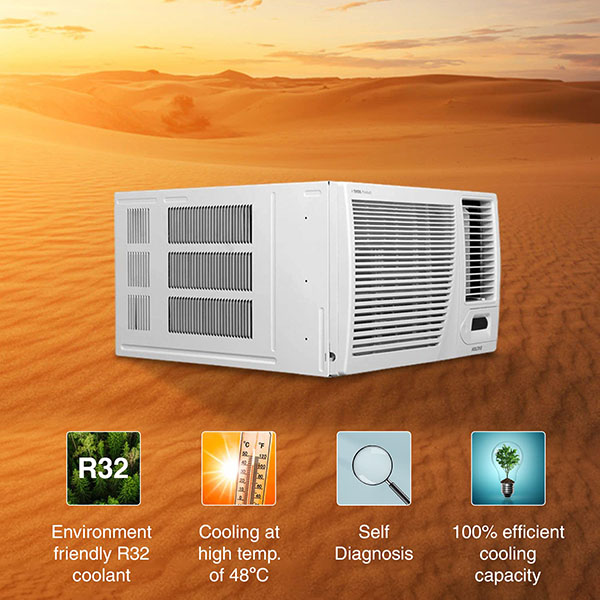 Buy Voltas 1.5 Ton 3 Star WAC 183 Vectra Elegant Fixed Speed Window AC – Vasanth and Co