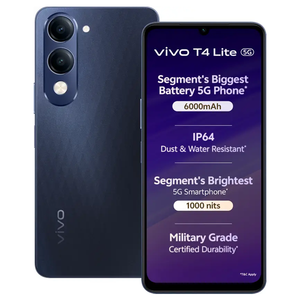 Buy Vivo T4 Lite 5G 4 GB RAM 64 GB Prism Blue Mobile Phone – Vasanth and Co