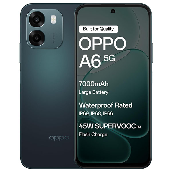 Buy Oppo A6 5G 4 GB RAM 128 GB Ice Sapphire Blue Mobile Phone – Vasanth and Co