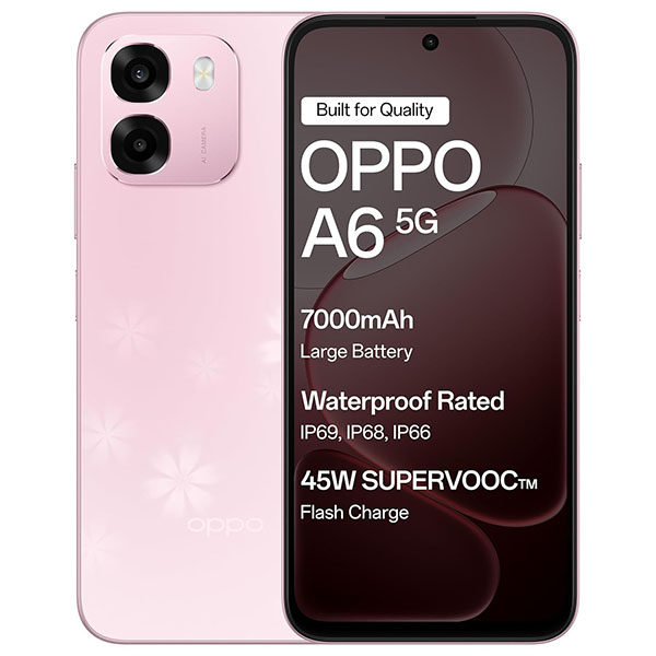 Buy Oppo A6 5G 6 GB RAM 128 GB Ice Sakura Pink Mobile Phone – Vasanth and Co