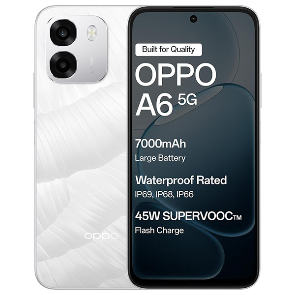 Buy Oppo A6 5G 6 GB RAM 256 GB Ice White Mobile Phone – Vasanth and Co