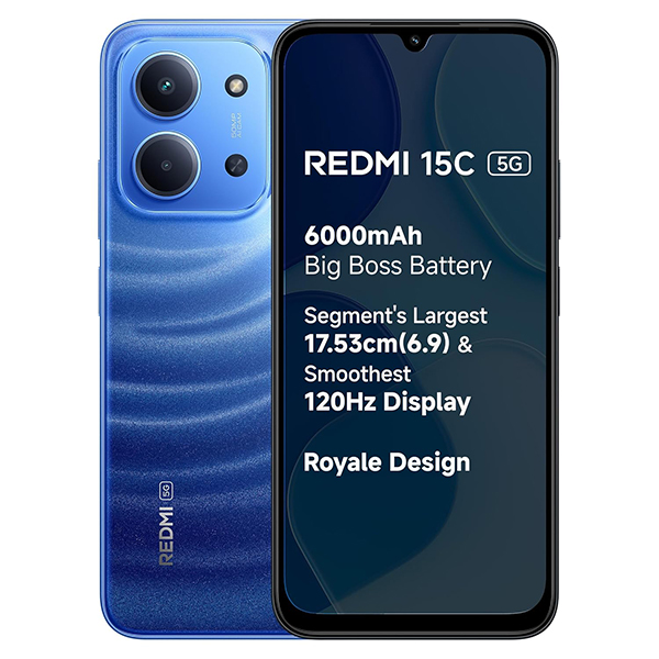 Buy Redmi 15C 5G 6 GB 128 GB Moonlight Blue Mobile Phone – Vasanth and Co