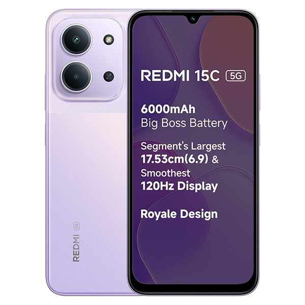Buy Redmi 15C 5G 8 GB RAM 128 GB Dusk Purple Mobile Phone – Vasanth and Co