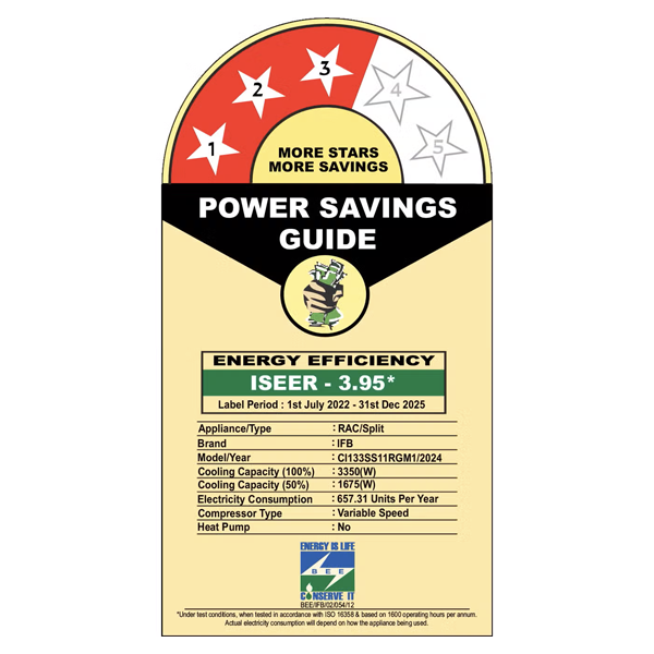 Buy IFB 1 Ton 3 Star CI133SS11RGM1 8-in-1 Flexi Mode Silver Star Inverter Split AC – Vasanth and Co