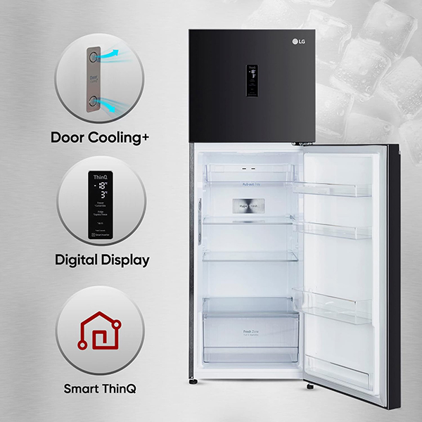 Buy LG 322 L GL-T342TESX Frost Free Double Door 3 Star Refrigerator - Vasanth & Co