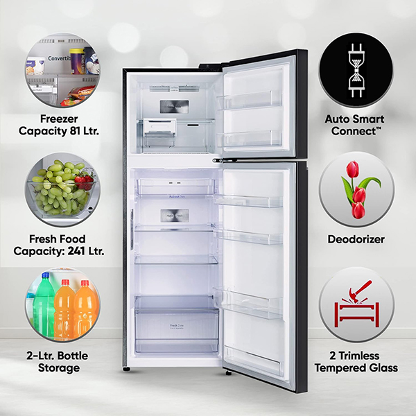 Buy LG 322 L GL-T342TESX Frost Free Double Door 3 Star Refrigerator - Vasanth & Co