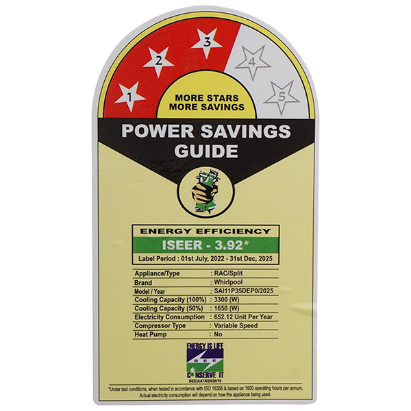 Buy Whirlpool 1.0T 3 Star S5M1PP0 Xpand Technology 3D Cool Inverter Split Air Conditioner – Vasanth and Co