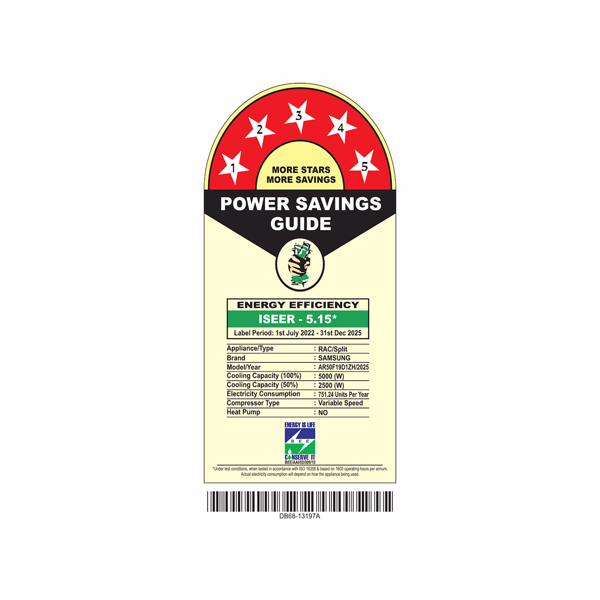 Buy Samsung 1.5 Ton 5 Star AR50F19D1ZHNNA AI Inverter Split AC – Vasanth and Co