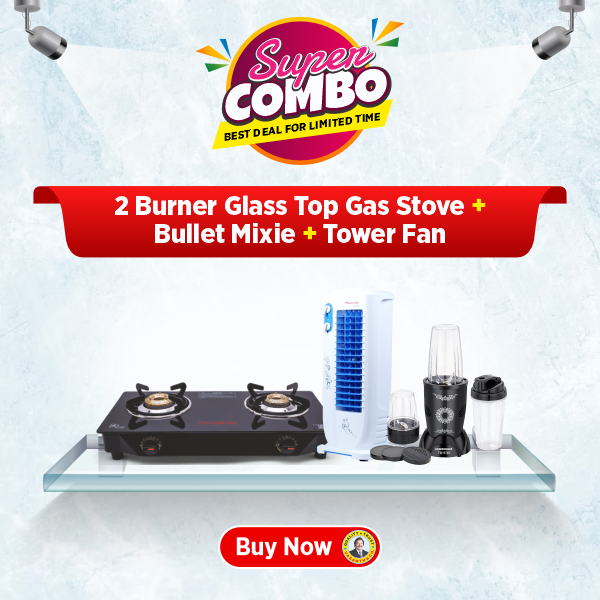 Buy Sowbaghya Compact 2 Burner Glass Top Gas Stove– Vasanth and Co