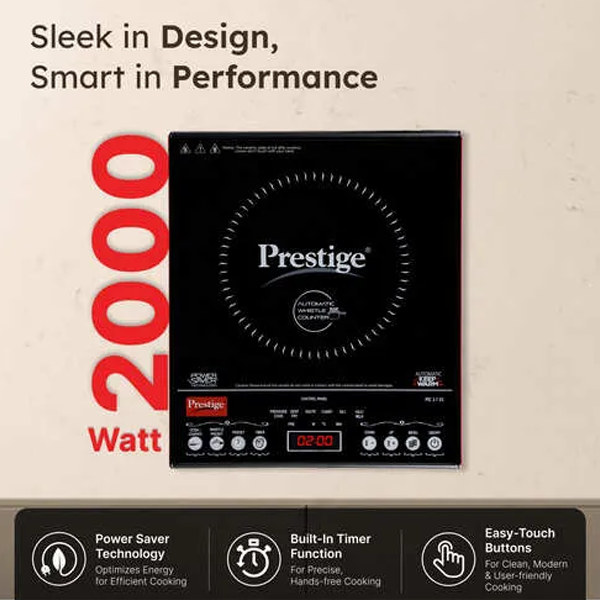 Prestige PIC 3.1 V3 2000W Induction Cooktop with Whistle Counter – Vasanth & Co