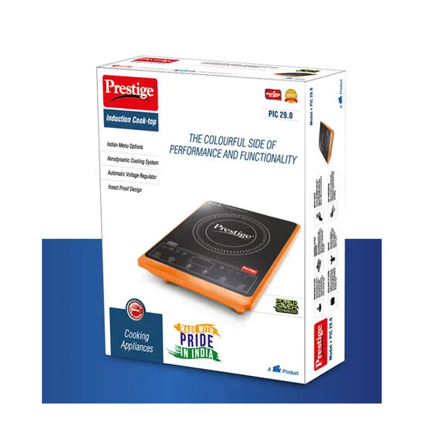 Prestige PIC 29.0 2000W Induction Cooktop Orange – Available at Vasanth & Co