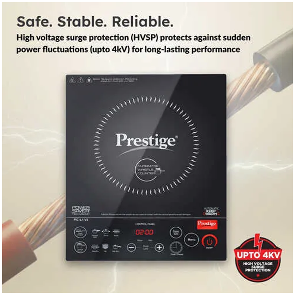 Prestige PIC 6.1 V3 2200W Induction Cooktop with Dual Heat Sensor – Vasanth & Co