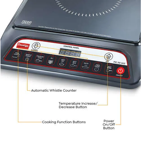 Prestige PIC 20 WIZ 1600W Induction Cooktop with Indian Menu – Vasanth & Co