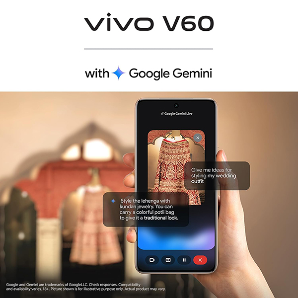 Buy Vivo V60 5G 8GB RAM 256GB Mist Grey Mobile Phone – Vasanth and Co