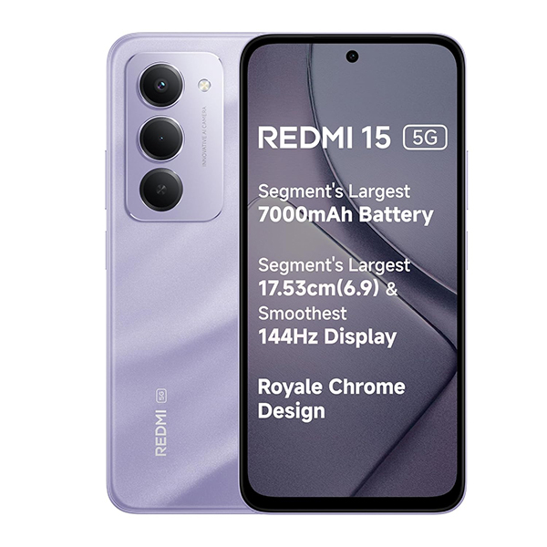 Buy Redmi 15 5G 6GB 128GB Sandy Purple Mobile Phone – Vasanth and Co