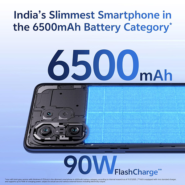 Buy Vivo V60 5G 16GB RAM 512GB Moonlit Blue Mobile Phone – Vasanth and Co