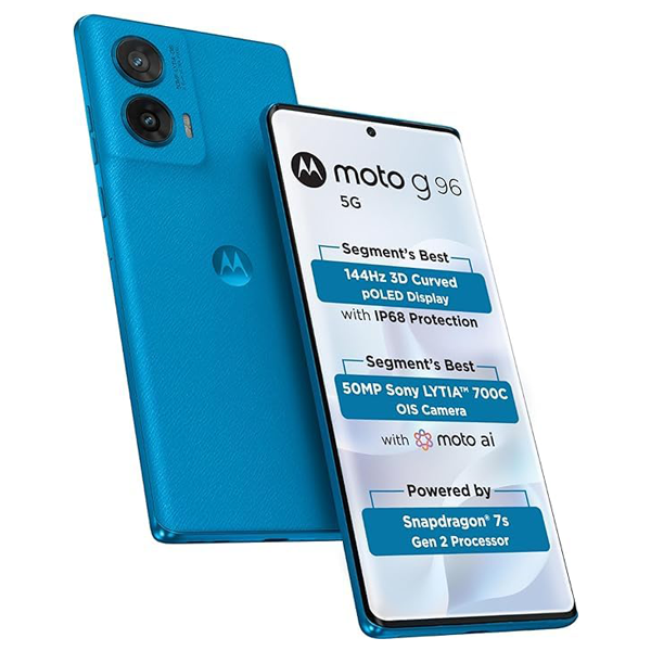 Buy Motorola G96 5G 8GB RAM 128GB Dresden Blue Mobile Phone – Vasanth and Co