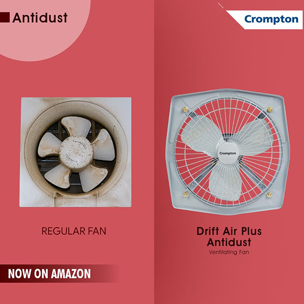Buy Crompton 6 Inch Drift Air Plus Grey Exhaust Fan – Vasanth and Co