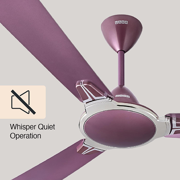 Buy Usha 1200 mm 1 Star Striker Platinum Pearl White & Lavender Chrome Ceiling Fan – Vasanth and Co