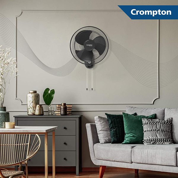 Buy Crompton 400 mm High Speed Torpedo Black Wall Fan – Vasanth and Co